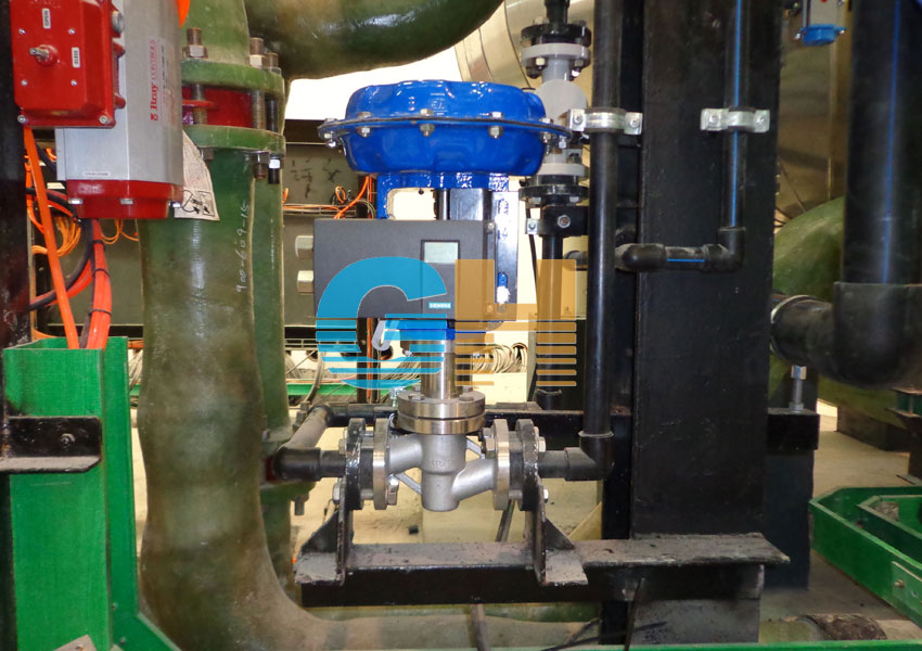 氣動襯氟調節閥、配西門子定位器-青島海水淡化