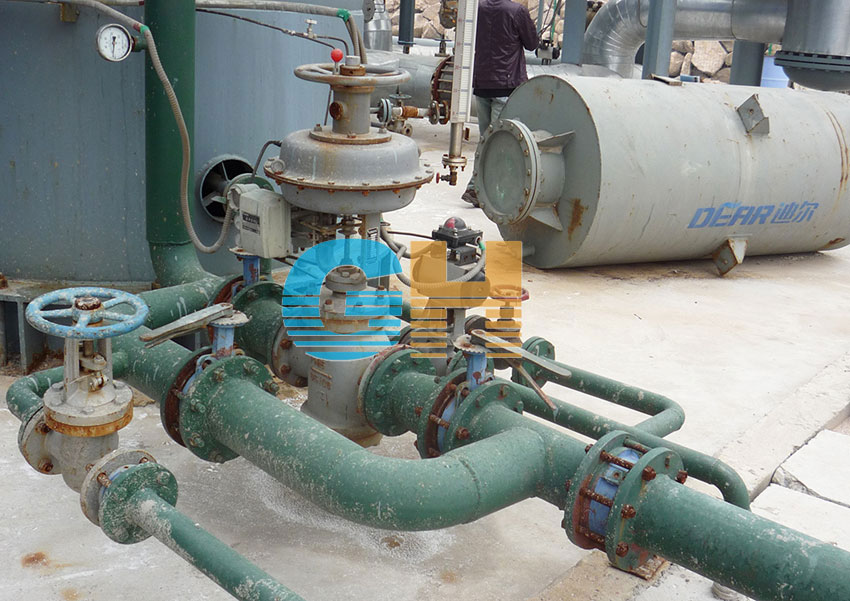 氣動雙座調節閥（帶頂裝手輪）-山東中海油